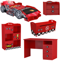 Set Formula 1 Car -5 piese (pat,noptiera, biblioteca, banca, birou) Set Formula 1 Car -5 piese (pat,noptiera, biblioteca, banca, birou)